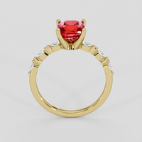 2.02 Ct. Ruby Ring, 18K Yellow Gold 3
