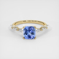 2.15 Ct. Blue Sapphire Ring, 18K Yellow Gold 1