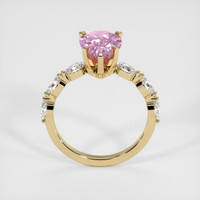 3.01 Ct. Pinkish Purple Sapphire Ring, 18K Yellow Gold 3