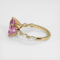 3.00 Ct. Pink Sapphire Ring, 18K Yellow Gold 4