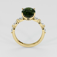 3.87 Ct. Green Sapphire Ring, 18K Yellow Gold 3
