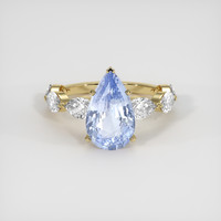3.52 Ct. Blue Sapphire Ring, 18K Yellow Gold 1