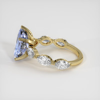 3.52 Ct. Blue Sapphire Ring, 18K Yellow Gold 4