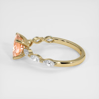 1.32 Ct. Padparadscha Sapphire Ring, 18K Yellow Gold 4