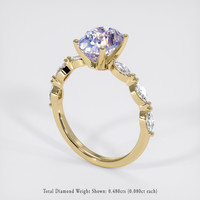 2.44 Ct. Bi Color Sapphire Ring, 18K Yellow Gold 2