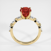 3.04 Ct. Padparadscha Sapphire Ring, 18K Yellow Gold 3