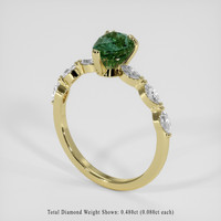 1.51 Ct. Bluish Green Sapphire Ring, 18K Yellow Gold 2