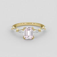 1.57 Ct. Pink Sapphire Ring, 18K Yellow Gold 1