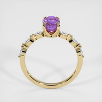 1.41 Ct. Pinkish Purple Sapphire Ring, 18K Yellow Gold 3