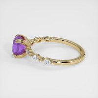 1.41 Ct. Pinkish Purple Sapphire Ring, 18K Yellow Gold 4