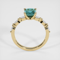 1.10 Ct. Bluish Green Sapphire Ring, 18K Yellow Gold 3