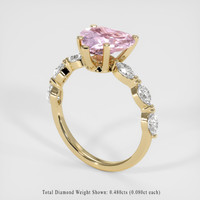 1.96 Ct. Pink Sapphire Ring, 18K Yellow Gold 2