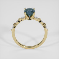 1.49 Ct. Greenish Blue Sapphire Ring, 18K Yellow Gold 3