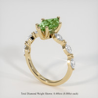 1.48 Ct. Green Sapphire Ring, 18K Yellow Gold 2