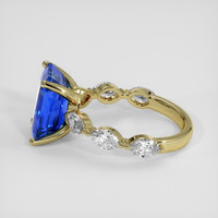 5.06 Ct. Blue Sapphire Ring, 18K Yellow Gold 4