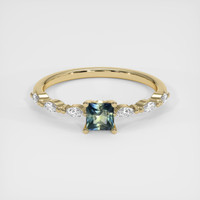 0.33 Ct. Bi Color Sapphire Ring, 18K Yellow Gold 1