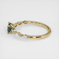 0.33 Ct. Bi Color Sapphire Ring, 18K Yellow Gold 4