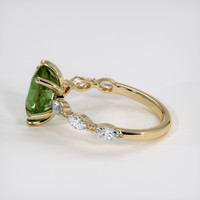 1.39 Ct. Green Sapphire Ring, 18K Yellow Gold 4