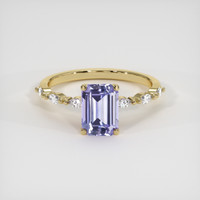 1.72 Ct. Violet Sapphire Ring, 18K Yellow Gold 1