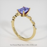 1.72 Ct. Violet Sapphire Ring, 18K Yellow Gold 2