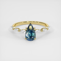 1.68 Ct. Bi Color Sapphire Ring, 18K Yellow Gold 1