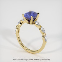 2.57 Ct. Violet Sapphire Ring, 18K Yellow Gold 2