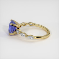 2.57 Ct. Violet Sapphire Ring, 18K Yellow Gold 4