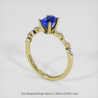 1.12 Ct. Blue Sapphire Ring, 18K Yellow Gold 2