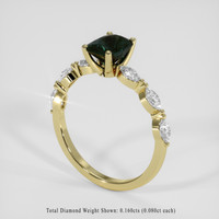 1.42 Ct. Bi Color / Parti Sapphire Ring, 18K Yellow Gold 2