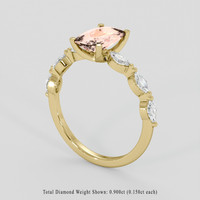 1.79 Ct. Padparadscha Sapphire Ring, 18K Yellow Gold 2