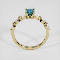 0.46 Ct. Bluish Green Sapphire Ring, 18K Yellow Gold 3