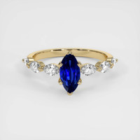 2.04 Ct. Blue Sapphire Ring, 18K Yellow Gold 1