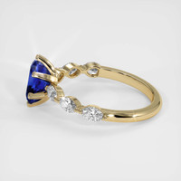 2.04 Ct. Blue Sapphire Ring, 18K Yellow Gold 4