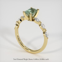 1.61 Ct. Green Sapphire Ring, 18K Yellow Gold 2