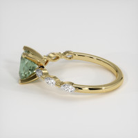 1.61 Ct. Green Sapphire Ring, 18K Yellow Gold 4
