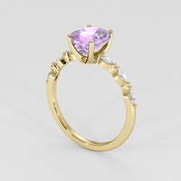 2.15 Ct. Purple Sapphire Ring, 18K Yellow Gold 2