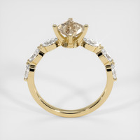 1.06 Ct. Peach Sapphire Ring, 18K Yellow Gold 3