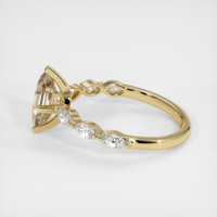 1.06 Ct. Peach Sapphire Ring, 18K Yellow Gold 4