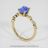 1.38 Ct. Blue Sapphire Ring, 18K Yellow Gold 2