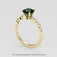 2.14 Ct. Green Sapphire Ring, 18K Yellow Gold 2