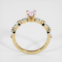 0.50 Ct. Pink Sapphire Ring, 18K Yellow Gold 3