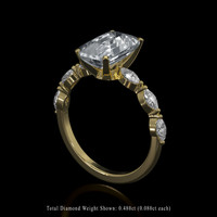 3.57 Ct. Sapphire Ring, 18K Yellow Gold 2