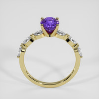 2.13 Ct. Purple Sapphire Ring, 18K Yellow Gold 3