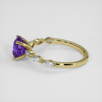 2.13 Ct. Purple Sapphire Ring, 18K Yellow Gold 4
