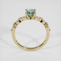 0.70 Ct. Bluish Green Sapphire Ring, 18K Yellow Gold 3