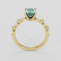 1.83 Ct. Bluish Green Sapphire Ring, 18K Yellow Gold 3