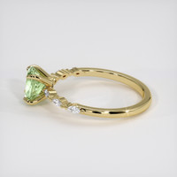 1.56 Ct. Green Sapphire Ring, 18K Yellow Gold 4