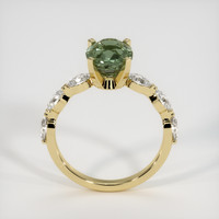 2.93 Ct. Green Sapphire Ring, 18K Yellow Gold 3