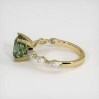 2.93 Ct. Green Sapphire Ring, 18K Yellow Gold 4