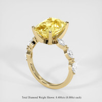 6.05 Ct. Yellow Sapphire Ring, 18K Yellow Gold 2